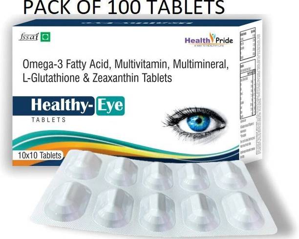 HEALTHPRIDE Helathy Eye Tablets, Omega-3,Vitamin C,Zinc,Glutathione,Lutein,Copper,Zeaxanthin