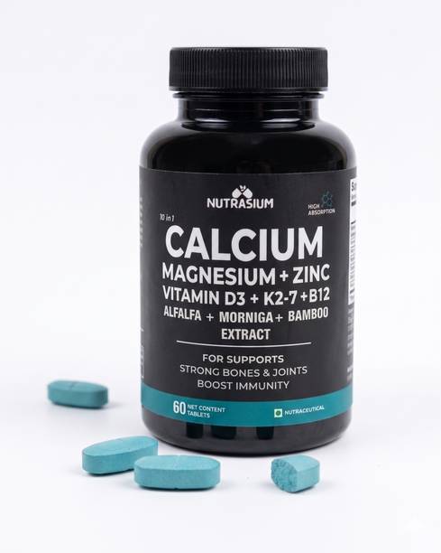 NUTRASIUM Calcium & Vitamin D3 with Magnesium, Zinc & Vitamin K2 For Bone and Joint