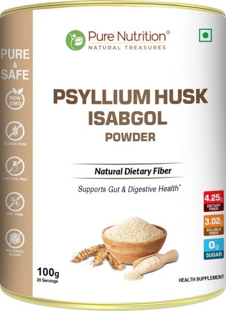 Pure Nutrition Psyllium Husk Isabgol Powder| Natural Dietary Fiber for Gut Health