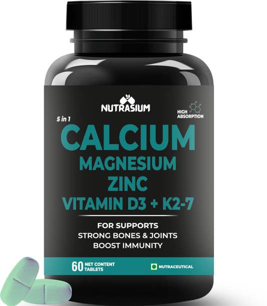 NUTRASIUM Calcium & Vitamin D3 with Magnesium, Zinc & Vitamin K2 For Bone and Joint