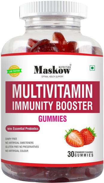 MASKOW NUTRITION Multivitamin Gummies with Zinc & Biotin | Immunity & Energy | 30 Gummies