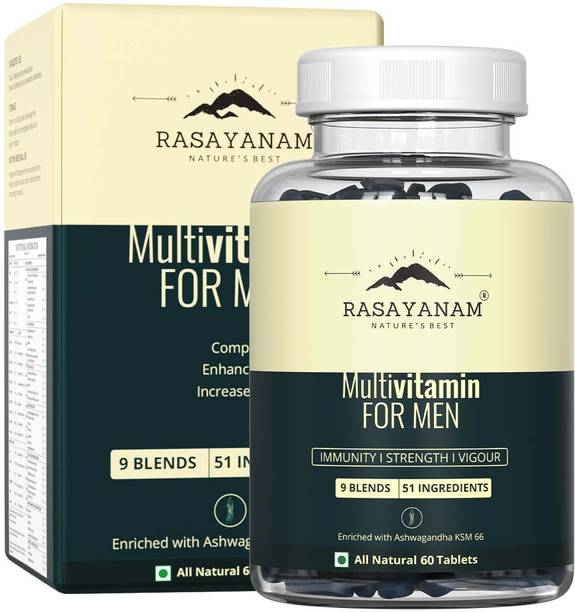 Rasayanam Multivitamin for Men | 51 ingredients & 9 Blends | For Overall Health