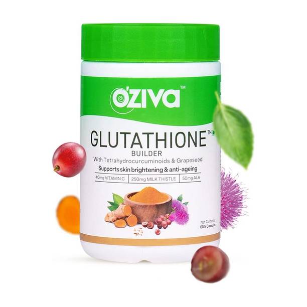 OZiva Glutathione Builder(with ALA, Skin Vitamins ) for Skin Brightening & Anti-Ageing