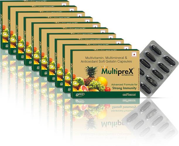 Multiprex Multivitamin & Multimineral Capsules Boost Overall Wellness-Pack of 10