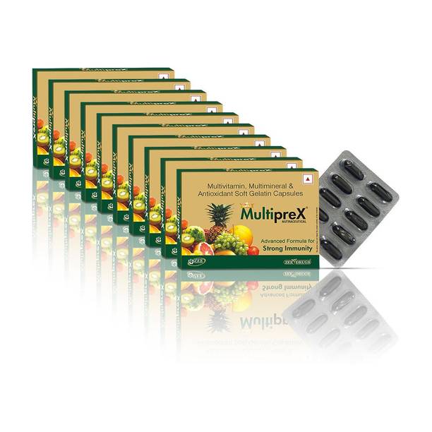 Multiprex Multivitamin & Multimineral Capsules Boost Overall Wellness-Pack of 10