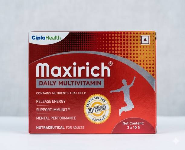 Maxirich Multivitamin MAXRICH and Minerals Softgel Capsules (30 capsules)