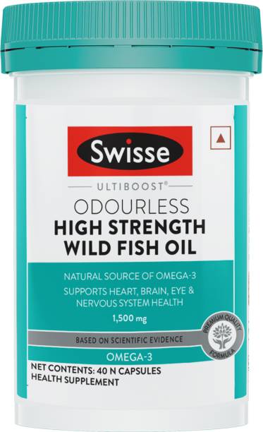 Swisse High Strength Fish Oil with 1500mg Omega 3 g for Heart, Brain, Joints & Eyes
