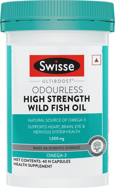 Swisse High Strength Fish Oil with 1500mg Omega 3 g for Heart, Brain, Joints & Eyes