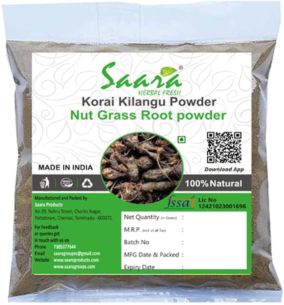 SAARA PRODUCTS Korai Kilangu Powder, 50g, NutGrass Root Powder, Nagarmotha, Muthakasu,