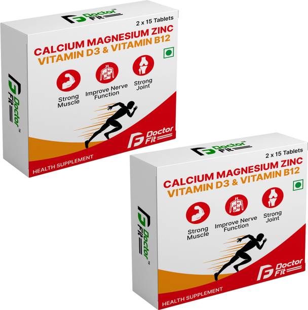 DOCTORFIT Calcium + Magnesium + Zinc + Vitamin D3 + Vitamin B12 For Men & Women