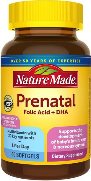 Nature Made PRENATAL FOLIC PLUS DHA 60 COUNT