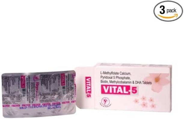 Virgo Healthcare Vital-5 Pregnancy Vitamins Complete Prenatal Vitamin with DHA & Biotin