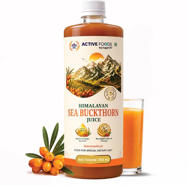 Sugar.fit Himalayan Sea Buckthorn Juice 350ml | Omega 7-Rich Superfruit