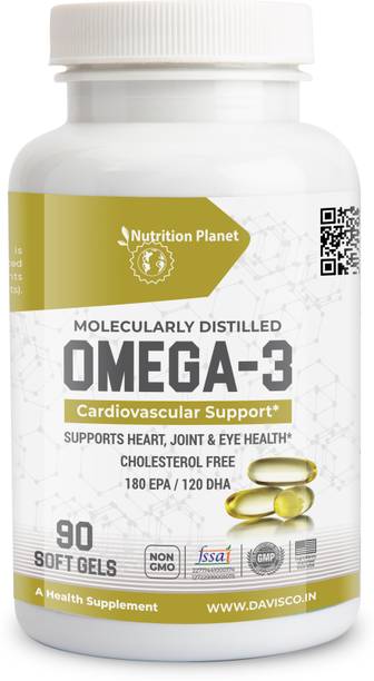 Nutrition Planet Omega-3 Fish Oil (Unflavored - 90 Capsules, 90 Serving)