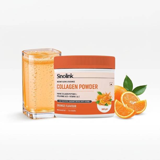 Sinolink Anti-Aging Collagen Powder with Hyaluronic Acid, Vitamin C & E - 100g