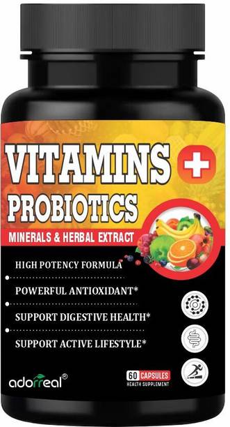 Adorreal Multivitamin with Probiotics & Minerals for Men & Women – 60 Veg Capsules