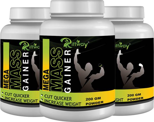 Riffway Mega Mass Weight Gain Powder For Fitness/ Body Supplement/ Weight Gainer Weight Gainers/Mass Gainers