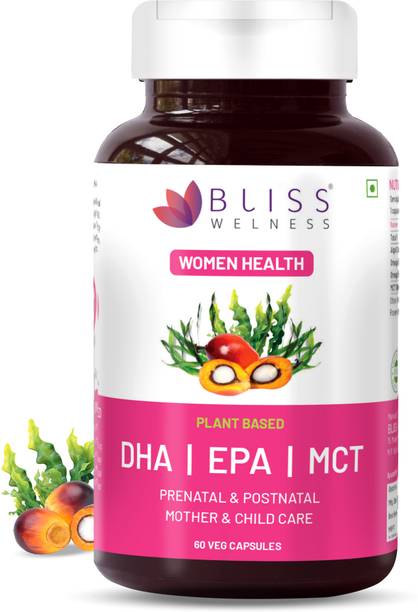 Bliss Welness Prenatal Postnatal Mother & Child Care |Omega3 DHA EPA MCT Algae Oil Supplement