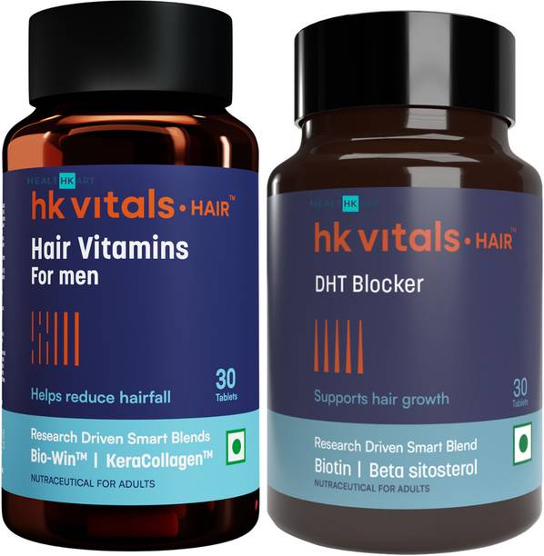 HEALTHKART HK Vitals Hair Multivitamin & DHT Blocker with Biotin, Helps Reduce Hair Fall