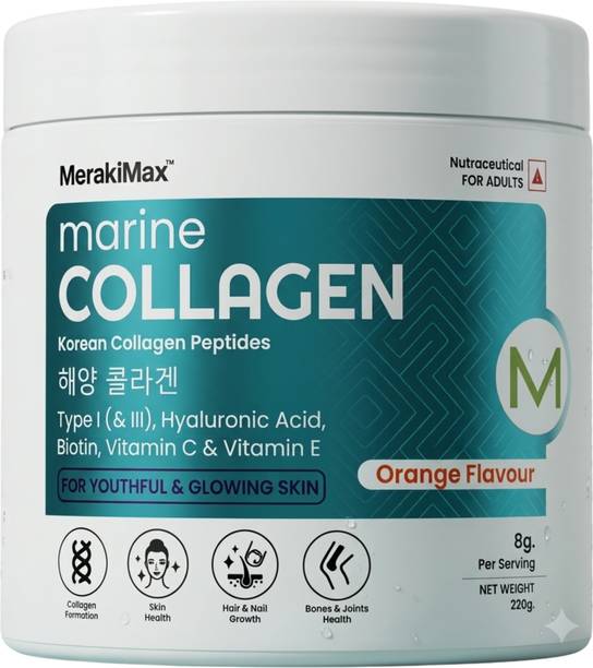 Meraki Max KOREAN COLLAGEN Anti Ageing|Skin Glow|Hair|Vit C,E & Biotin