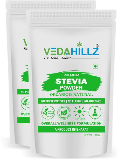 Vedahillz Stevia Powder | Natural Stevia Leaf Extract | Sugar Free Zero Calorie Sweetener