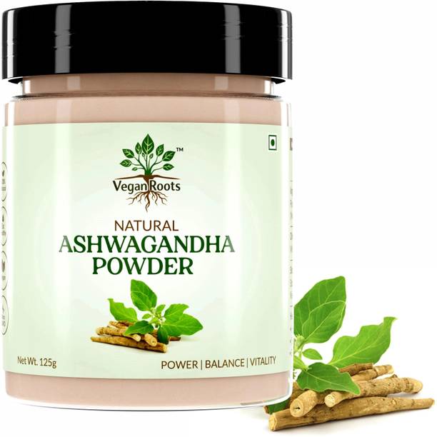 VEGAN ROOTS Ashwagandha Root Powder - 125g Premium Quality | Stress Relief & Energy Boost