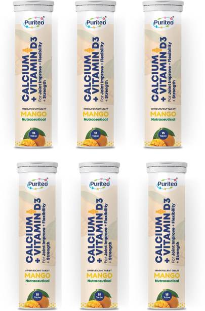 puriteo CALCIUM + VITAMIN D3 EFFERVESCENT MANGO _06