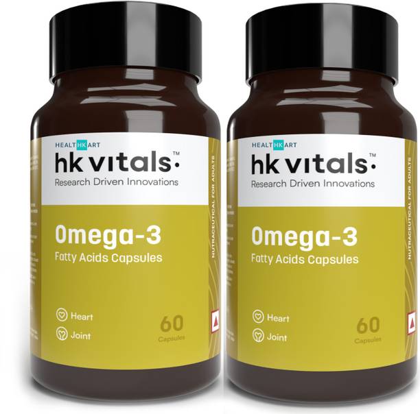 HEALTHKART HK Vitals Omega 3, 1000mg Fish Oil with 180mg EPA & 120mg DHA, for Joints Health
