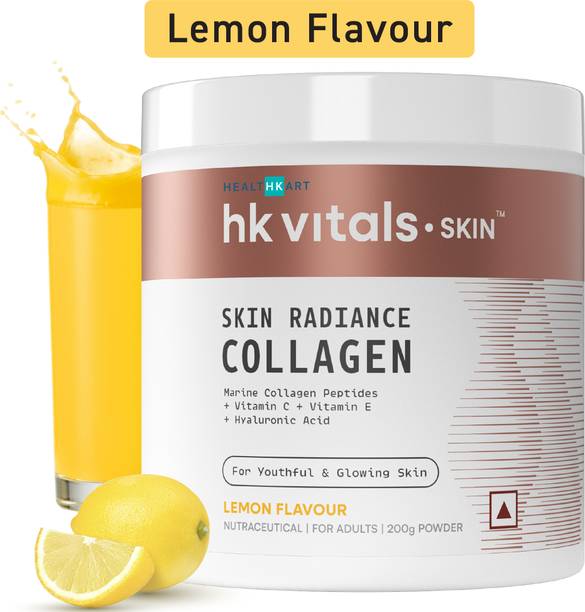 HEALTHKART Skin Radiance Collagen Supplement, with Biotin, Vitamin C, E, Lemon