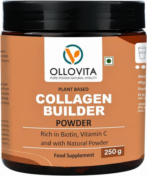 OLLOVITA Collagen Builder Powder with Biotin, Vitamin C for Skin, Hair & Nails