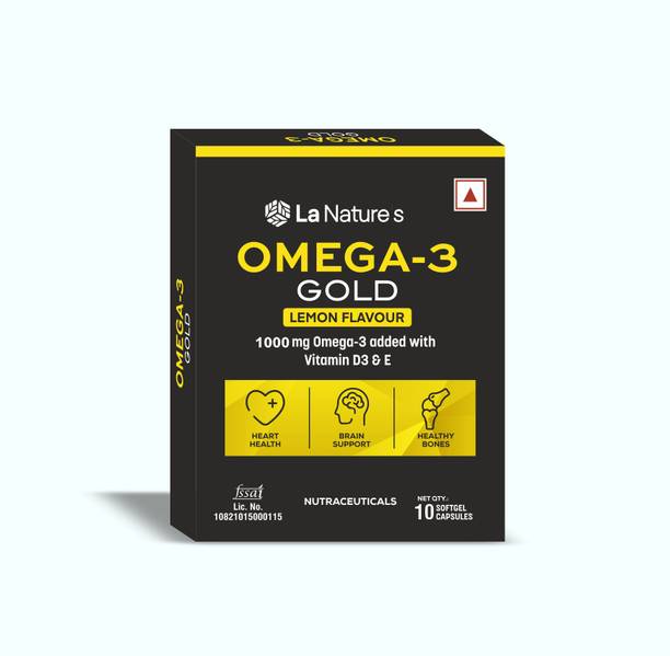 La Natures Omega 3 Fish Oil 1000 mg Gold with Vitamin D and Vitamin E for Men and Women