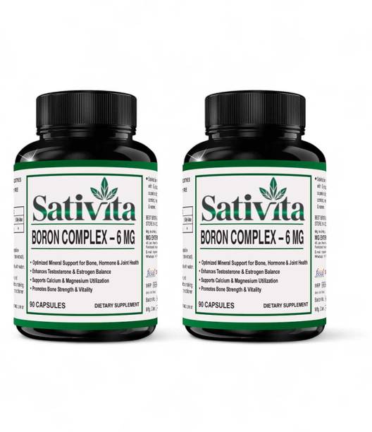 Sativita Triple Action Boron Complex 6mg – Bone, Joint Health – 90 Capsules (Pack of 2)