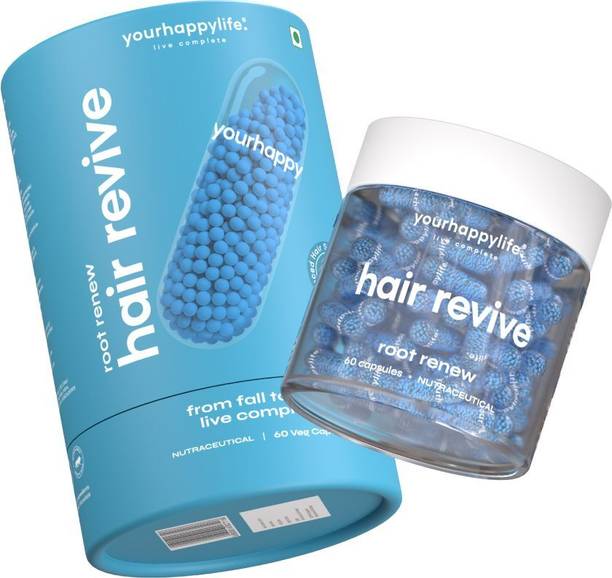 YourHappyLife 10000mcg Biotin Hair Fall Capsules with Keranat, DHT Blockers
