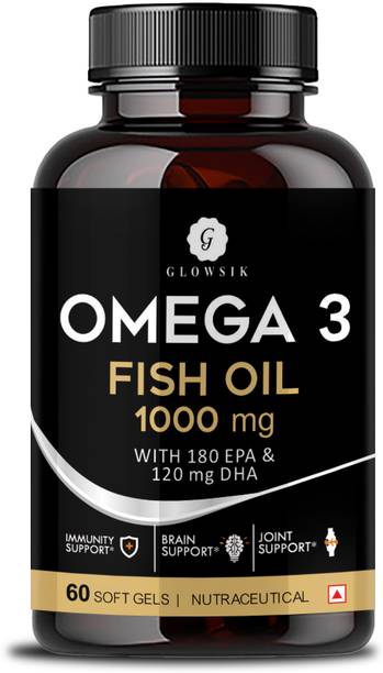 G GLOWSIK Omega 3 Fish Oil Capsule Mercury Free Formula for Heart, Joints & Eye Support