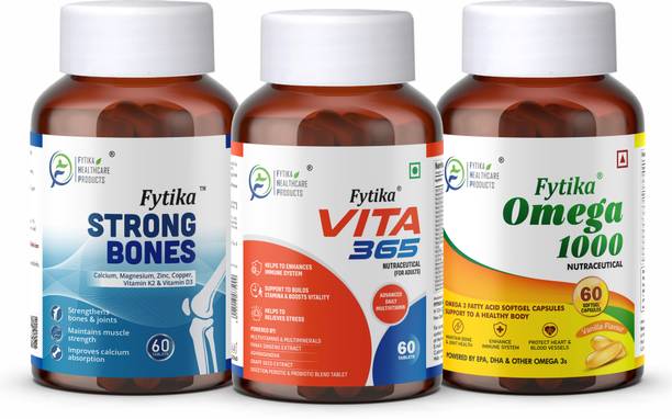 FYTIKA Strong bones-60 Tabs + Vita 365-60 Tabs + Omega 1000-60 Caps
