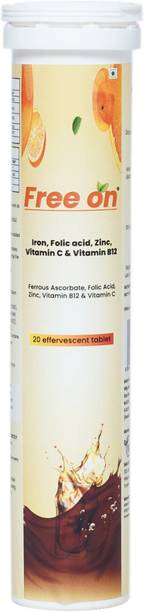 Free On Iron, Folic Acid, Zinc, Vitamin C & Vitamin B12 Effervescent Tablet