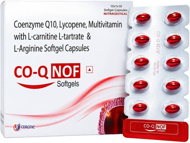 CO-Q-NOF Softgel Capsules with CoQ10 & Lycopene Capsules for Energy & Antioxidant Support