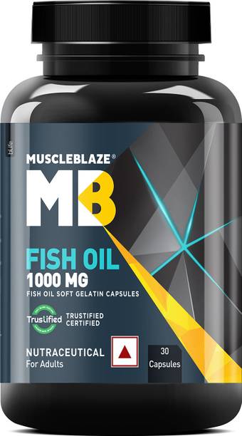MUSCLEBLAZE Omega 3 Fish Oil 1000 mg with 180 mg EPA and 120 mg DHA