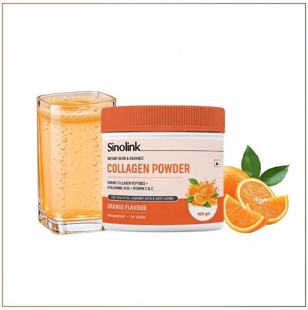 Sinolink Orange Flavored Marine Collagen Peptides Drink for Radiant & Youthful Skin