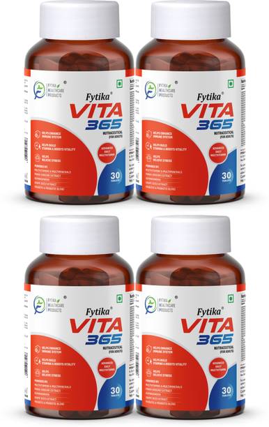 FYTIKA Vita 365, 3 in 1 Multivitamin (Pack of 4 )- 120 Tablets