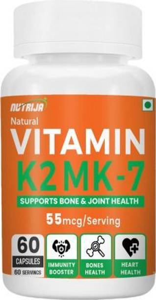 NutriJa Vitamin K2 MK7 55mcg Supplement Supports Bones, Joints & Heart Health
