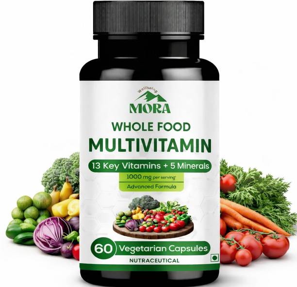 Wellbeingmora Whole Food Multivitamin with 18 Nutrients & 40+ Superfoods for Daily Nutrition