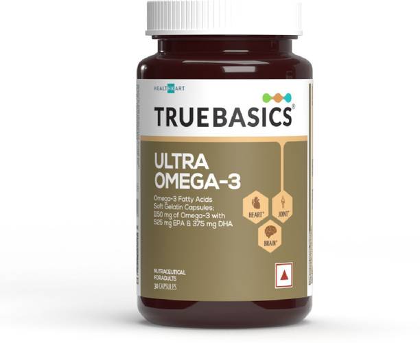 TRUEBASICS Ultra Omega 3 Fish Oil Triple Strength, 525mg EPA, 375mg DHA