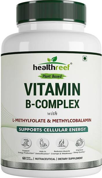 healthreef Plant-Based Bioactive B-Complex Supplement | Energy, Mood Balance & Nerve Health