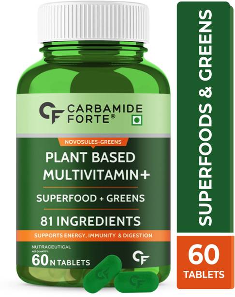 CARBAMIDE FORTE Plant Based Multivitamin for Men & Women Multivitamin Tablets with 81 Ingredient