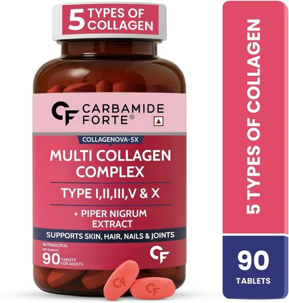 CARBAMIDE FORTE Multi collagen tablets - Peptides with all 5 Types of Collagen Powder for skin
