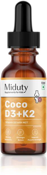 Miduty Coco D3 + K2 – Vitamin D3 Drops for Babies & Kids – Cholecalciferol + MK-7
