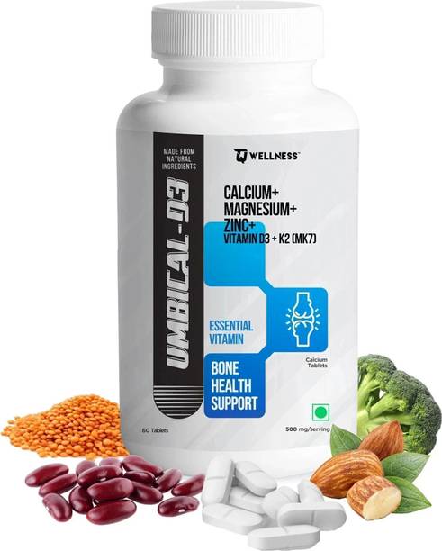 TQ Wellness Calcium Citrate Malate Tablets With Vitamin D3,K2,Magnesium,Zinc For Men & Women