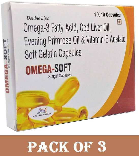 DOUBLE LIPS Knoll Omega-Soft omega-3, cod liver, Evening Primrose & Vitamin E Oil softgels 3