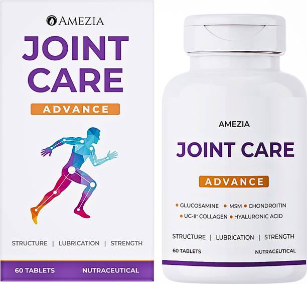 Amezia JOINT CARE ADVANCE - Glucosamine Chondroitin MSM UC-II®(USA) Hyaluronic Acid